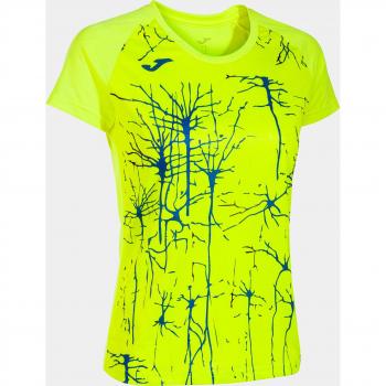 Joma Women's Short Sleeve Elite IX Fluorescent Yellow Jersey