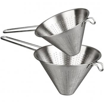 Menax - Colador Chino de Cocina - Acero Inoxidable Set de 2 - Diámetros 14 y 18 centímetros.
