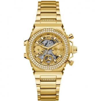 Guess Reloj de mujer Fusion GW0552L2 de acero y correa dorada