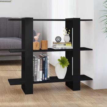 Estantería/divisor de espacios vidaXL 100x30x87 cm en Blanco, Negro y Roble Sonoma, Mueble Almacenaje para Oficina, Estudio, Sala de Estar y Dormitorio