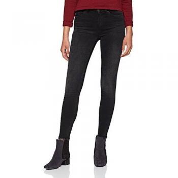 Only Blush Life Women's Skinny Ankle Jeans in Black Denim