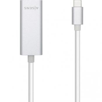 Aisens A109-0505 Adaptador/Conversor USB 3.1 Gen1 Tipo-C a Ethernet RJ45 Gigabit 10/100/1000 Mbps, Longitud de Cable 15 cm