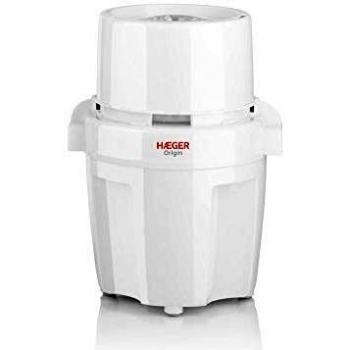 HAEGER Origin - Picadora con 500W de Potencia, Funcionamiento por presión en la Tapa, Capacidad óptima de la picadora de 200g, Cuchilla Desmontable en INOX, pies Anti-deslizantes + espátula
