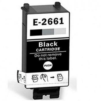 Cartucho de tinta negro compatible con Epson WF-100W/110W, capacidad 8.8 ml, rendimiento hasta 250 páginas, modelo C13T26614010