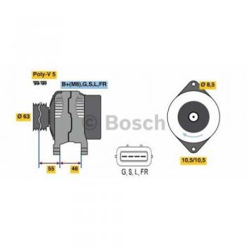 Alternador Bosch 0 986 080 480 - Generador de corriente de alta calidad