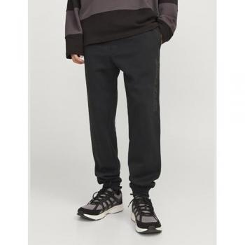 Jack & Jones - Pantalón jogger con cinturilla elástica de algodón, color negro, talla S, fit regular