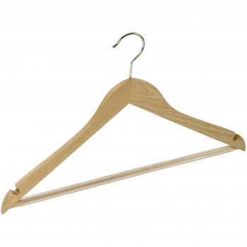 Wenko Job - Gancho para la Ropa con Barra Antideslizante, de Madera Pintada, 45 cm