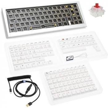 Teclado Ducky Outlaw 65 Gaming, Barebone - Plata (ISO) con paquete de bonificación incluido por valor de 150 €