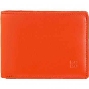 Dudu - Cartera pequeña de hombre de piel multicolor con bloqueo RFID, pantalla de cuero, pequeño bolsillo y ranura para tarjeta de crédito