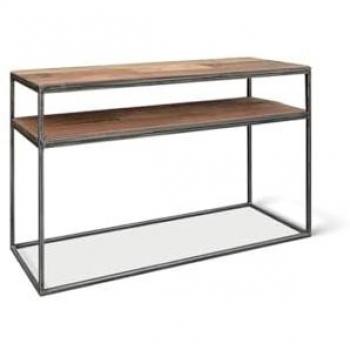 Consola de Salón Goa en Madera Maciza - Mueble de Estilo Industrial