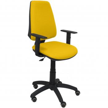 Piqueras y Crespo Silla Elche CP Bali Amarillo Brazos Regulables RU Oficina, Tela, 109x46x46 cm
