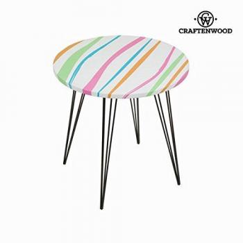 Tavolo rotondo a righe a colori by Craften Wood
