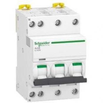 Interruptor magnetotérmico Schneider Acti9 IC40N 3 polos, 25A, curva C, capacidad de corte 6000A/10kA