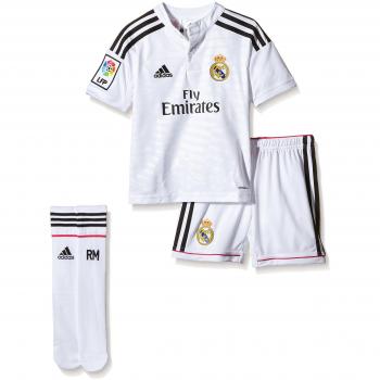 adidas Real H Smu Mini - Conjunto para niños unisex, color blanco/negro, talla 92