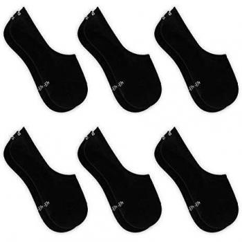 Snocks Calcetines Invisibles Mujer Antideslizantes 6x Calcetines Mujer Negro Tamaño 35-38 Calcetines Mujer Cortos Calcetines Tobilleros Mujer Algodon