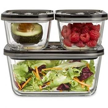 Recipientes para Selladora al Vacío Caso VacuBoxx Eco-Set, Transparentes, Juego de 3, Capacidades de 1.5 L y 2.5 L