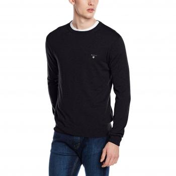 Gant Cotton Wool Crew, suéter para Hombre, Azul