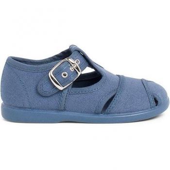 Sandalias Pepitos de Lona Abiertos para Bebé Niño con Hebilla - Pisamonas