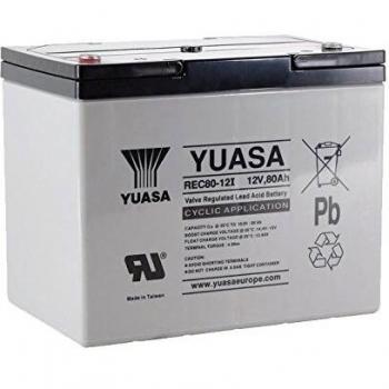 Batería de Plomo Yuasa 12V 80Ah REC80-12I con Garantía de 1 Año