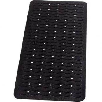 RIDDER Alfombrilla baño antideslizante Playa 80x38 cm negra 68310