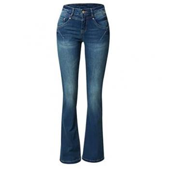 Cream Amalie Women's Bootcut Shape Fit Jeans - Midrise, Slim Fit, Full-Length