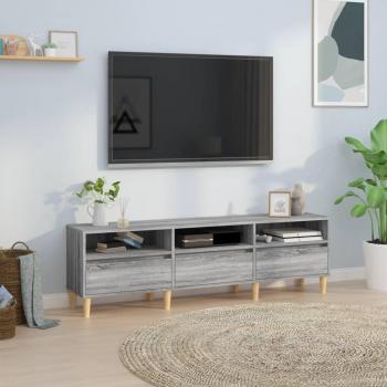 Mueble de TV madera contrachapada gris Sonoma 150x30x44,5 cm