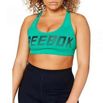 Reebok Hero Racer Reebokread Pad Sujetador Deportivo, Mujer, Emerald, S