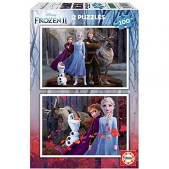 Educa - Frozen II Puzzles, 2 x 100 Piezas, Multicolor