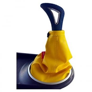 GKC109YY - Cubierta funda palanca cambio de engranaje, Fuelle cambio marchas coche, Pomos de Palanca de Cambios polaina Cuff manga cuero artificia universal Amarillo