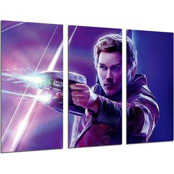 Set de 3 Cuadros Decorativos de Superhéroes Marvel en Madera - Star Lord y Avengers Infinity War, Impresión Digital