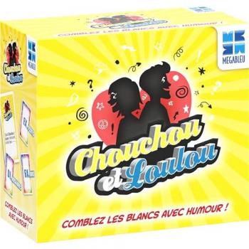 Juego de Mesa Megableu Chouchou y Loulou - Juego de Ambiente con 200 Tarjetas de Frases para Completar con Humor