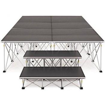 Kit de Escenario Portátil 2m x 4m con Altura de 60cm por Gear4music