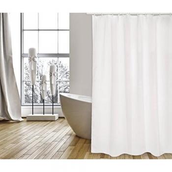 Cortina de Baño MSV Poliéster Premium 180x200 Blanco - Alta Calidad