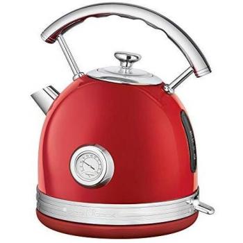 ProfiCook PC-WKS 1192 Retro Hervidor Agua Eléctrico, Diseño Vintage, 1,7 litros, Indicador Temperatura