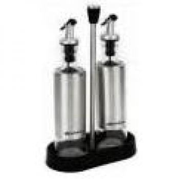 SET2 ACEITERAS INOX CON SOPORTE QUTTIN