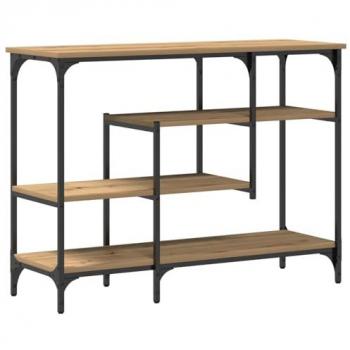 Mesa Consola Artisan de Roble 100x35x75 cm en Madera Ingenierizada y Acero
