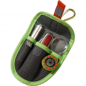 Bolsa de Explorador Terra Kids - HABA, incluye cuchillo, lupa, brújula y linterna LED, para niños a partir de 6 años