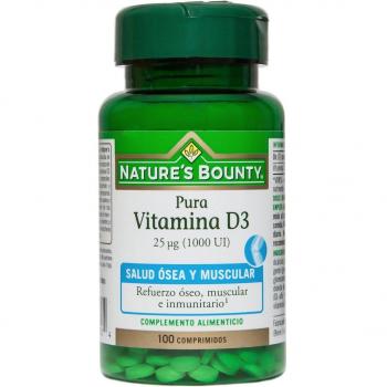 Nature's Bounty Vitamina D3 25 mcg (1000 UI) Suplemento Dietético - 100 Comprimidos