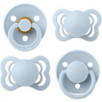Pack de Descubrimiento BIBS Try-it con 4 Chupetes Talla 1 Baby Blue