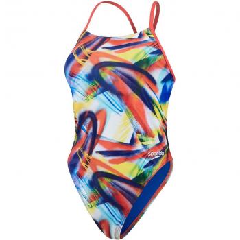 Bañador de mujer Speedo Allover Digital Lattice Tie-Back Femenino