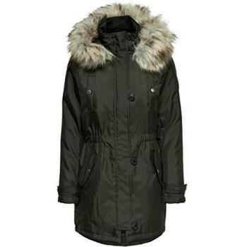 Only Iris Women's Parka with Hood and Water-Resistant Fabric