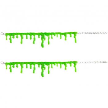 Set de 2 Pulseras de Gotas de Baba Zombie Verde