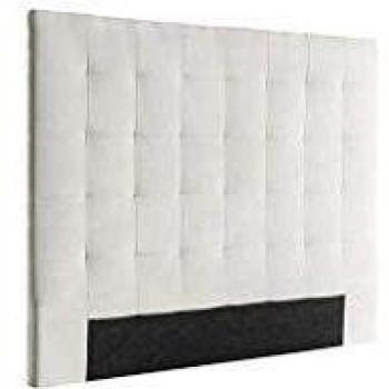 Cabecero capitoné en tejido beige 140 cm Halciona