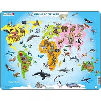 Puzzle Larsen - Animales del Mundo, 28 piezas