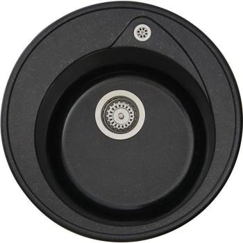 Fregadero de un Seno Stradour - Negro - Empotrado - Ø 49 cm