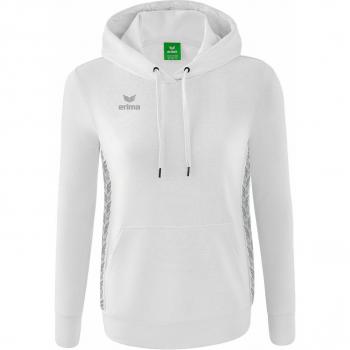 Erima Sudadera con Capucha Essential Team Mujer, color blanco, talla 42