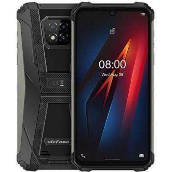 Ulefone armor 8 movil resistente android 10 61zz hd ip68 impermeable antigolpes telefono libre helio p60 4gb 64gb camara trasera triple de 16mp nfc desbloqueo facialhuella digital negro