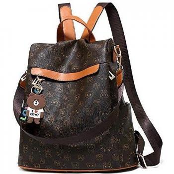 Mochila de las mujeres antirrobo impermeable mochila casual monedero de cuero de la PU bolsa de hombro de la escuela ligera
