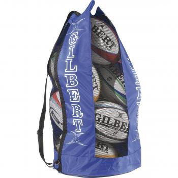 Bolsa Permeable para Pelotas de Rugby Gilbert - Capacidad para 12 Pelotas - Azul