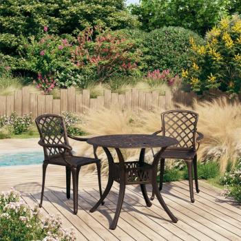 3-Piece Bronze Cast Aluminum Bistro Set